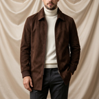 Daniel Brooks Mid-Length Zippered Suede Coat