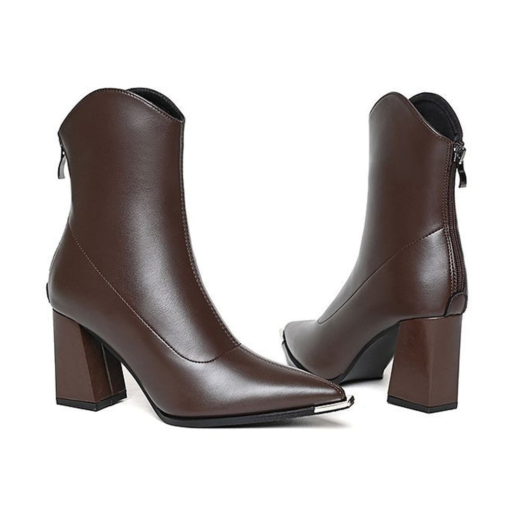 Élise Distinctive Block Heel Ankle Boots