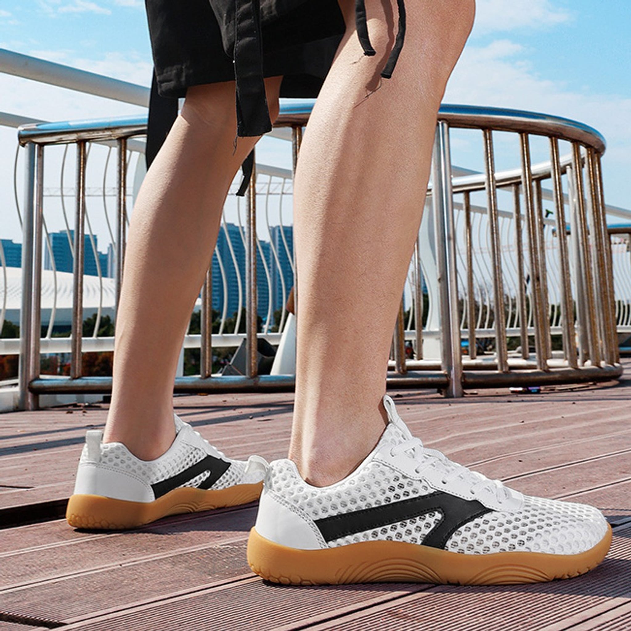 Landstrider Breathable Mesh Wide-Toe Walking Sneakers