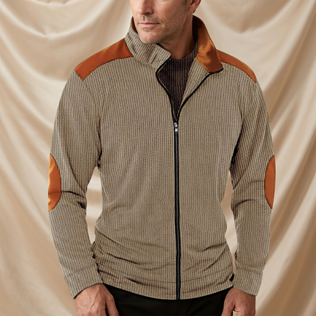 Blake Holloway Ribbed Knit Zip-Up Jacket