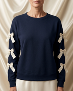 Léa Festive Christmas Bow Sweater Top