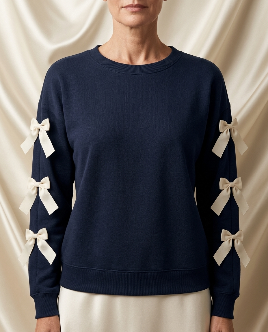 Léa Festive Christmas Bow Sweater Top