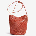 Élise Woven Vegan Leather Bucket Bag