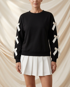 Léa Festive Christmas Bow Sweater Top