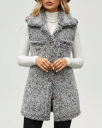 Léa Women's Velvety Plush Mid-Length Warm Vest