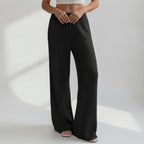 Léa Soft Knit Ribbed Drawstring Loungewear Pants