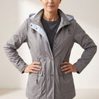 Léa Cinched Detachable Hood Windbreaker