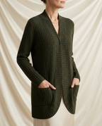 Léa Ribbed Knit Effortless Longline Cardigan