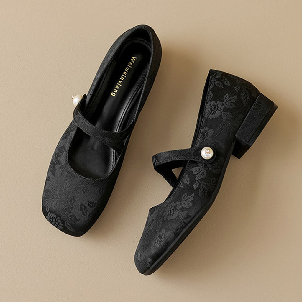 Élise Jacquard Floral Mary Jane Ballet Flat