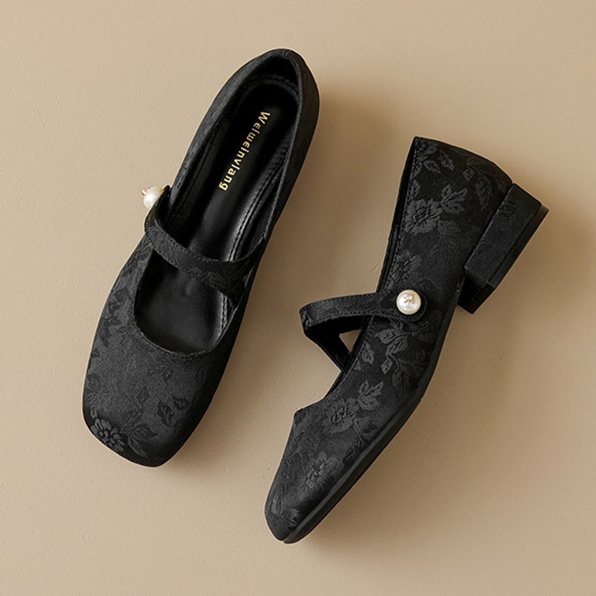 Élise Jacquard Floral Mary Jane Ballet Flat