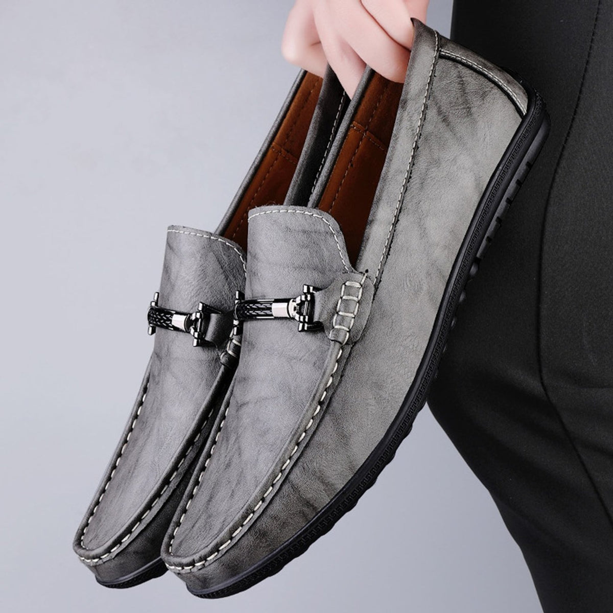 Rutherford Iron Buckle Slip-On Loafers