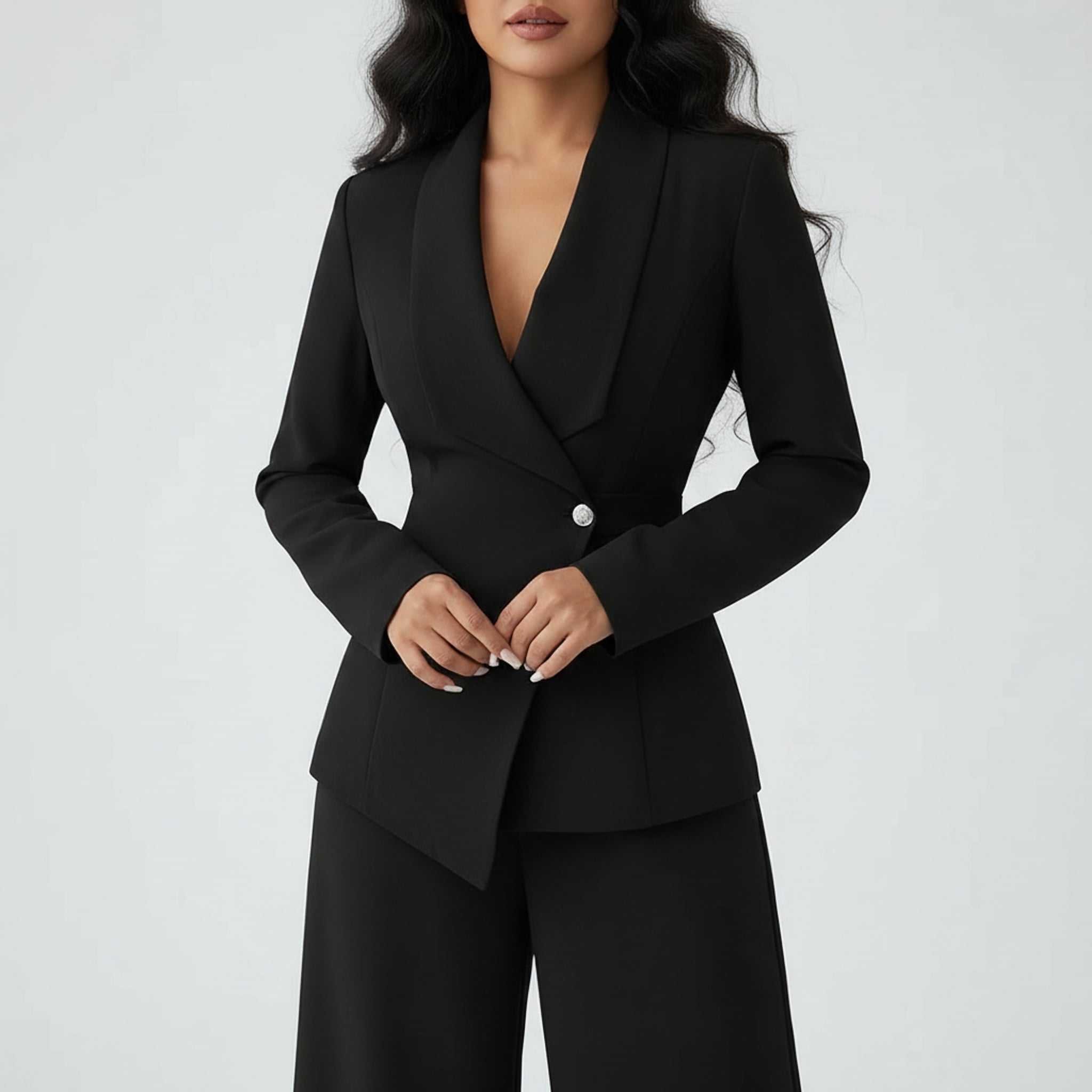 Léa One-Button Business Casual Women's Jacket & Pant Set