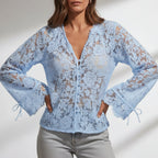 Léa Delia Floral Lace Blouse