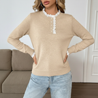 Léa Elegant Lace Sweater Cardigan