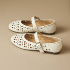 Élise Hollow Out Breathable Mary Jane Ballet Flats