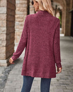 Léa Ribbed Knit Effortless Longline Cardigan