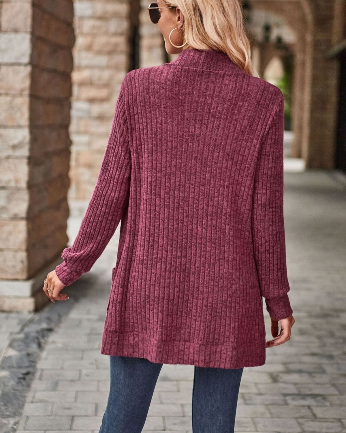Léa Ribbed Knit Effortless Longline Cardigan