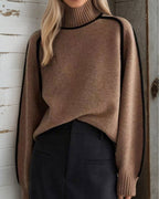 Léa Luxe Ribbed Turtleneck Pullover