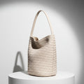 Élise Woven Vegan Leather Bucket Bag