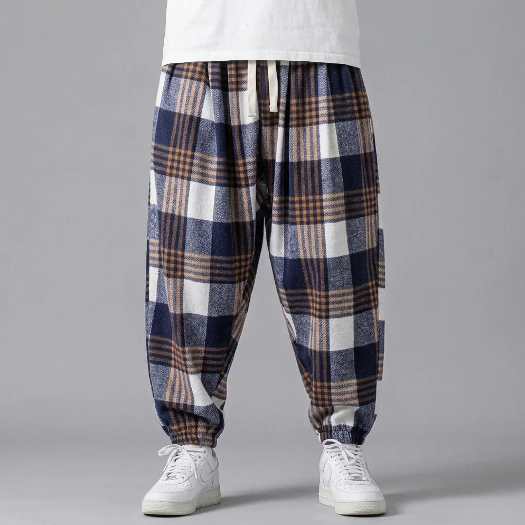Donovan Plaid Baggy Jogger Pants