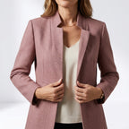 Léa Business Casual Buttonless Jacquard Jacket