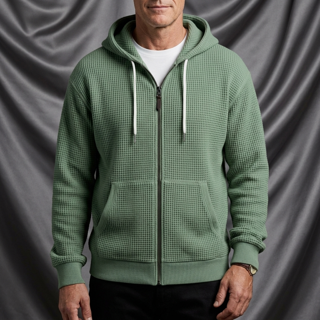 Blake Holloway Waffle Knit Lightweight Jacket Hoodie