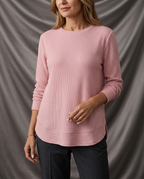 Penelope Waffle Knit Long Sleeve Top