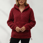 Léa Velvety Ultra Plush Quilted Hoodie