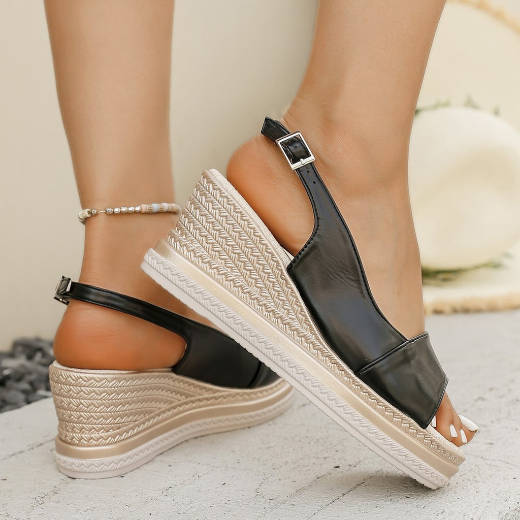Élise Open-Toe Vacation Espadrilles Sandals