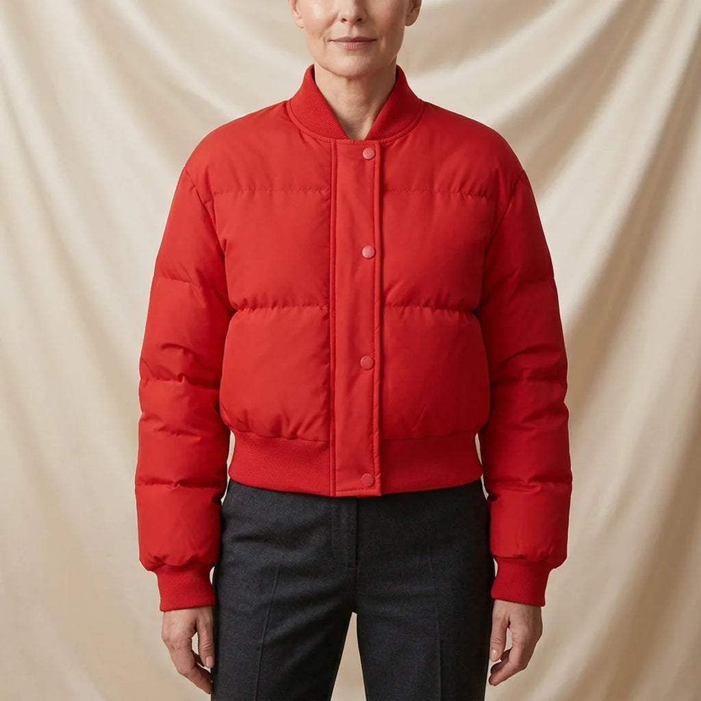 Penelope Cozy Insulated Cropped Winter Puffer