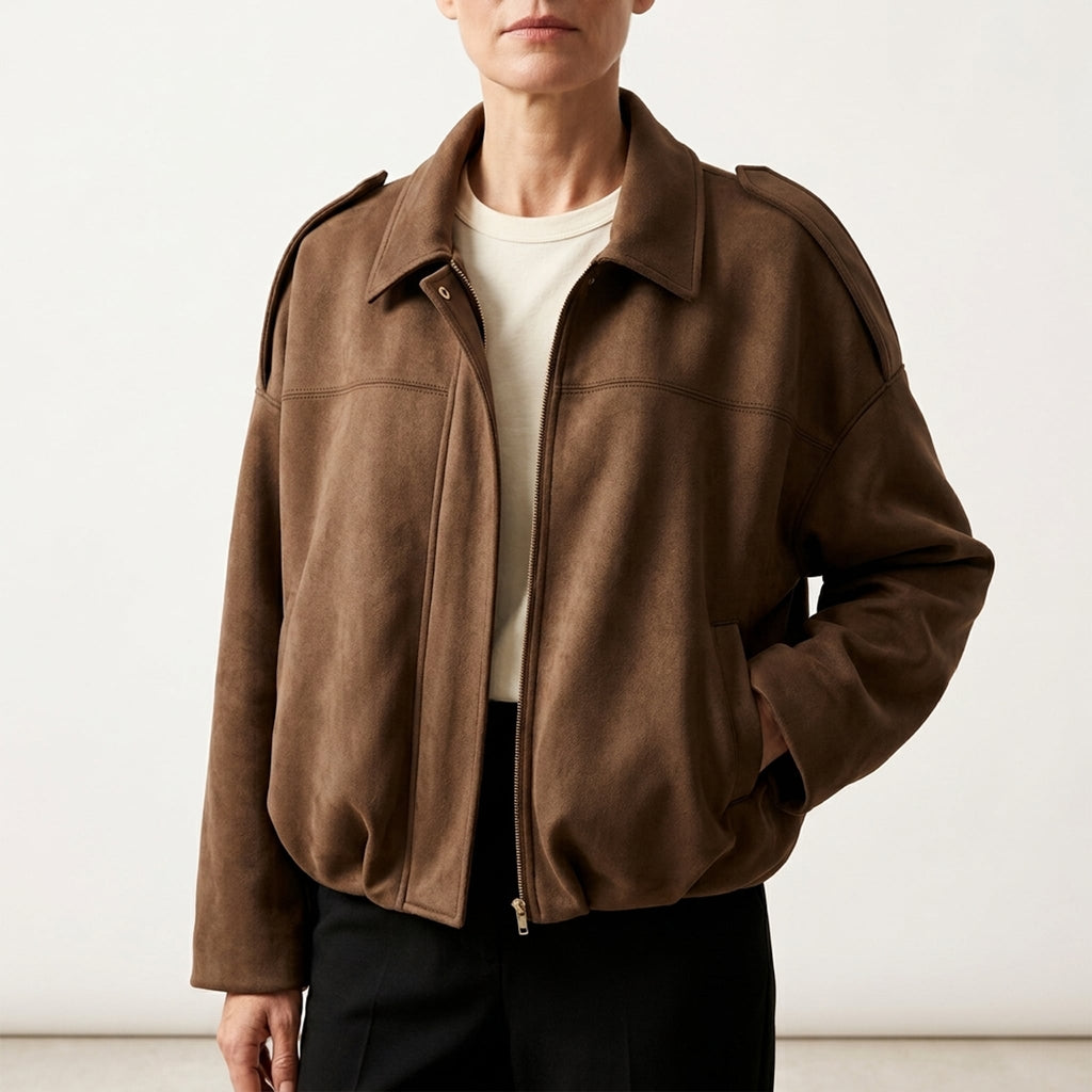 Léa Lightweight Bat Sleeve Bomber Jacket