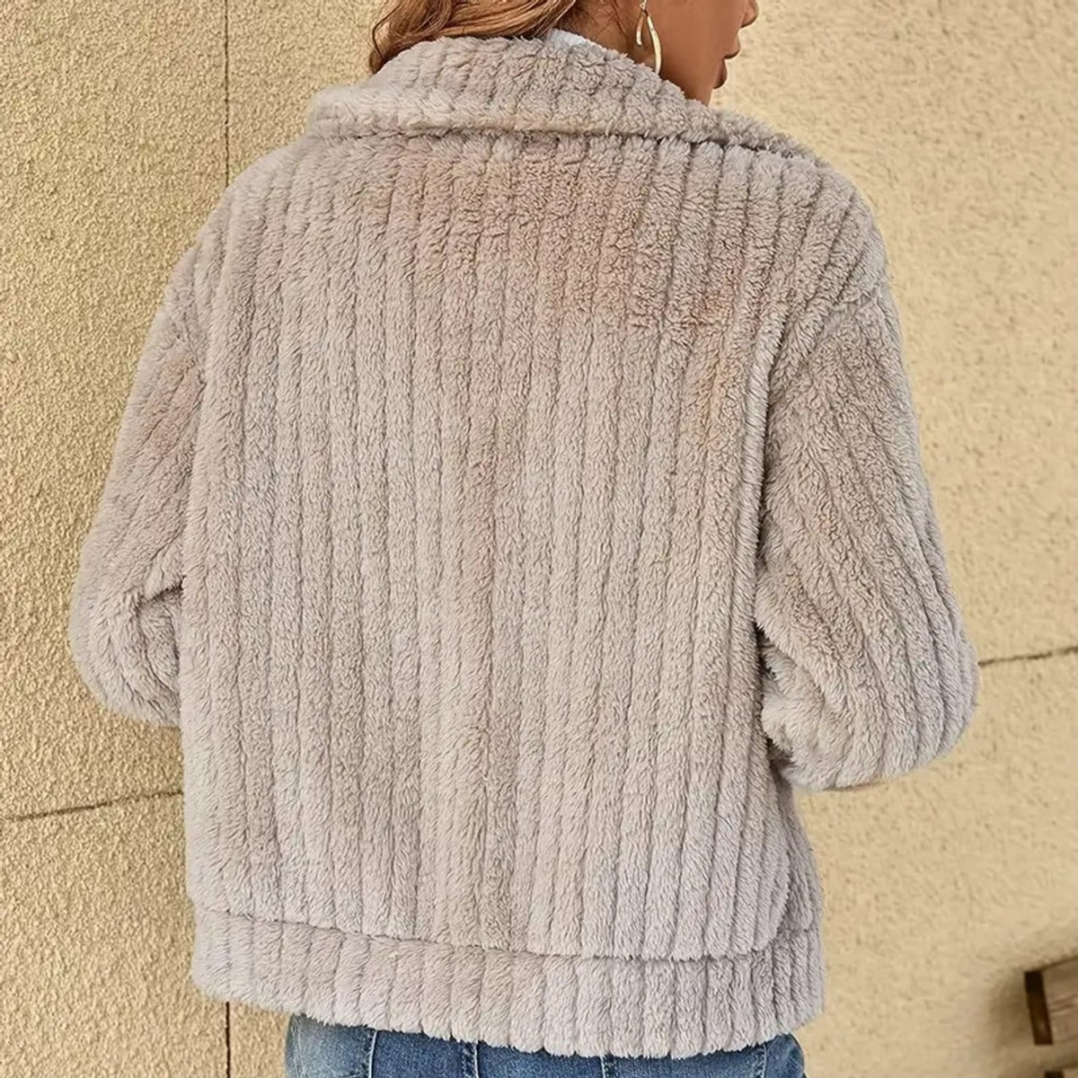 Léa Warm Microfleece Lapel Jacket