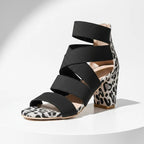 Élise Leopard Wrapped Platform Heels