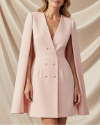 Léa Double-Breasted Shawl Business Casual Dress