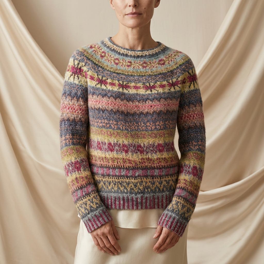 Léa Nordic Fair Isle Pullover Sweater