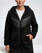 Léa Women's Plush Mid-Length Hooded Jacket