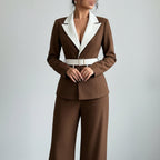 Léa Elegant Two-Piece Straight-Leg Suit