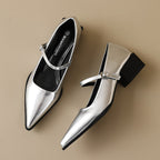 Élise French Pointed Toe Mary Jane Heels