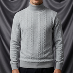 Blake Holloway Jacquard Knit Mid-Collar Sweater