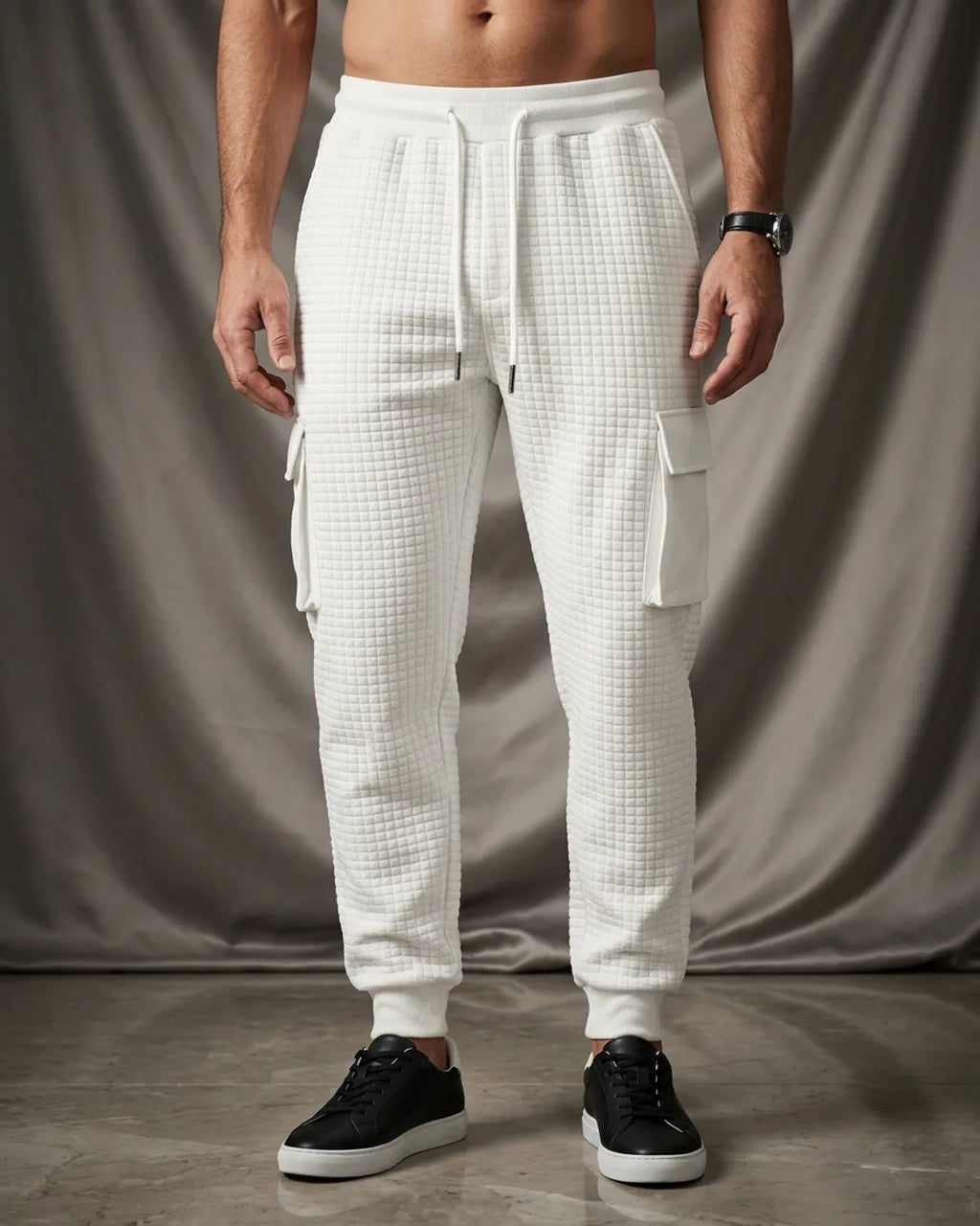 Clifford Waffle Knit Gym Cargo Joggers