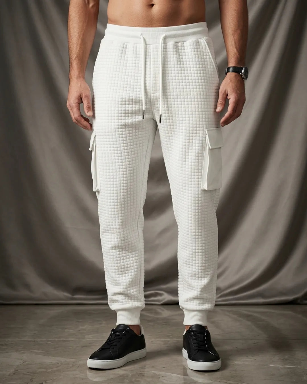 Clifford Waffle Knit Gym Cargo Joggers