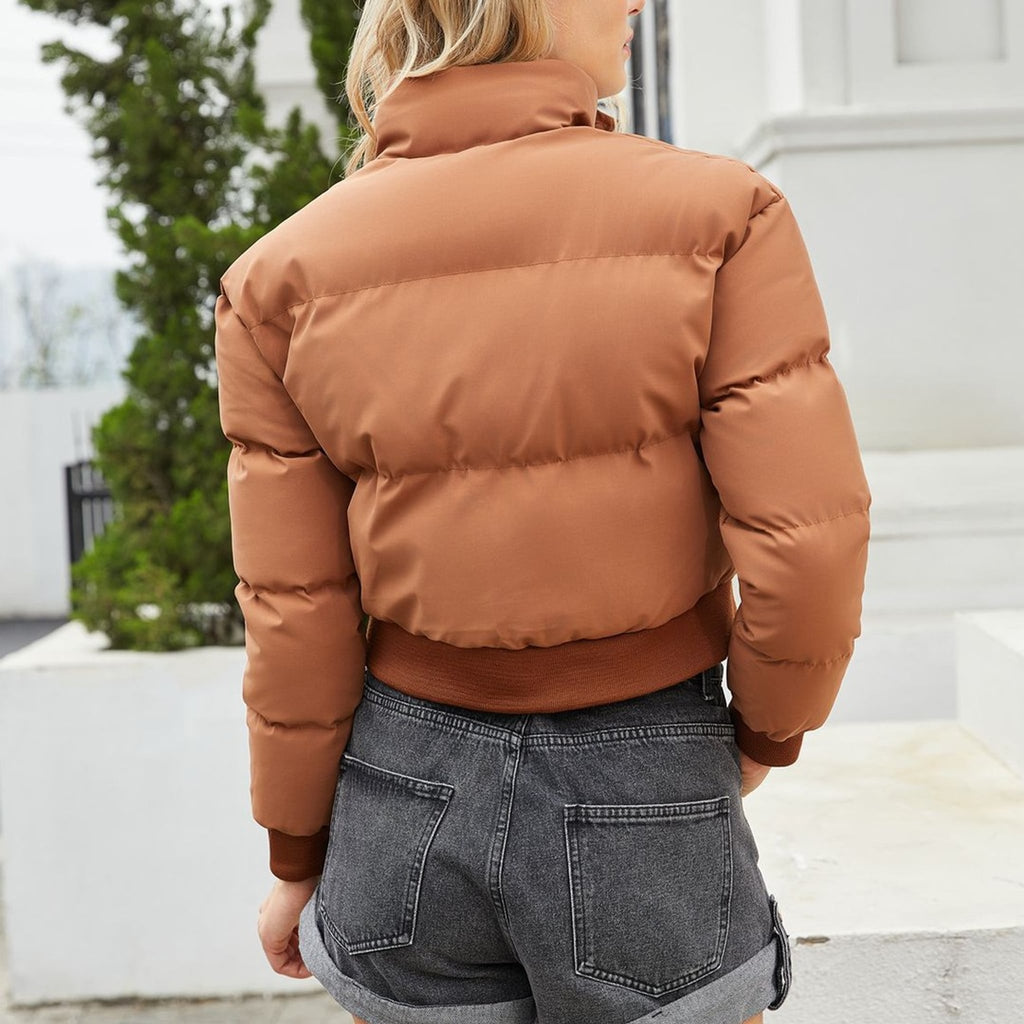 Penelope Cozy Insulated Cropped Winter Puffer