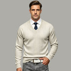Sterling Jacquard V-Neck Pullover Sweater