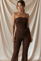 Léa Modern Ribbed Tube Top & Slim Pants Set