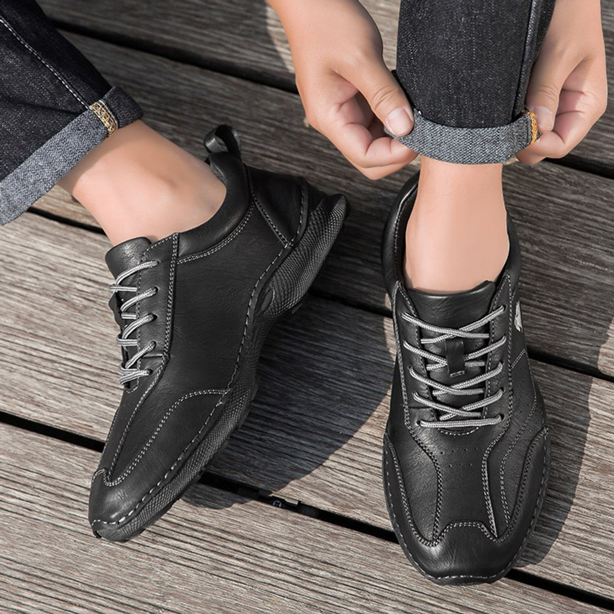 Grant Vintage Stitched Comfort Lace-Ups