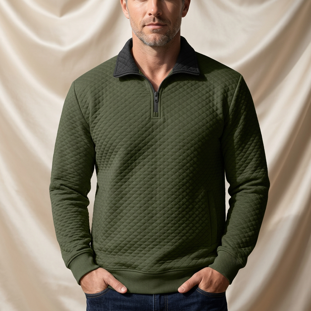 Sterling Diamond Quilt Stand Collar Top