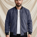 Clifford Minimal Suede Bomber Jacket