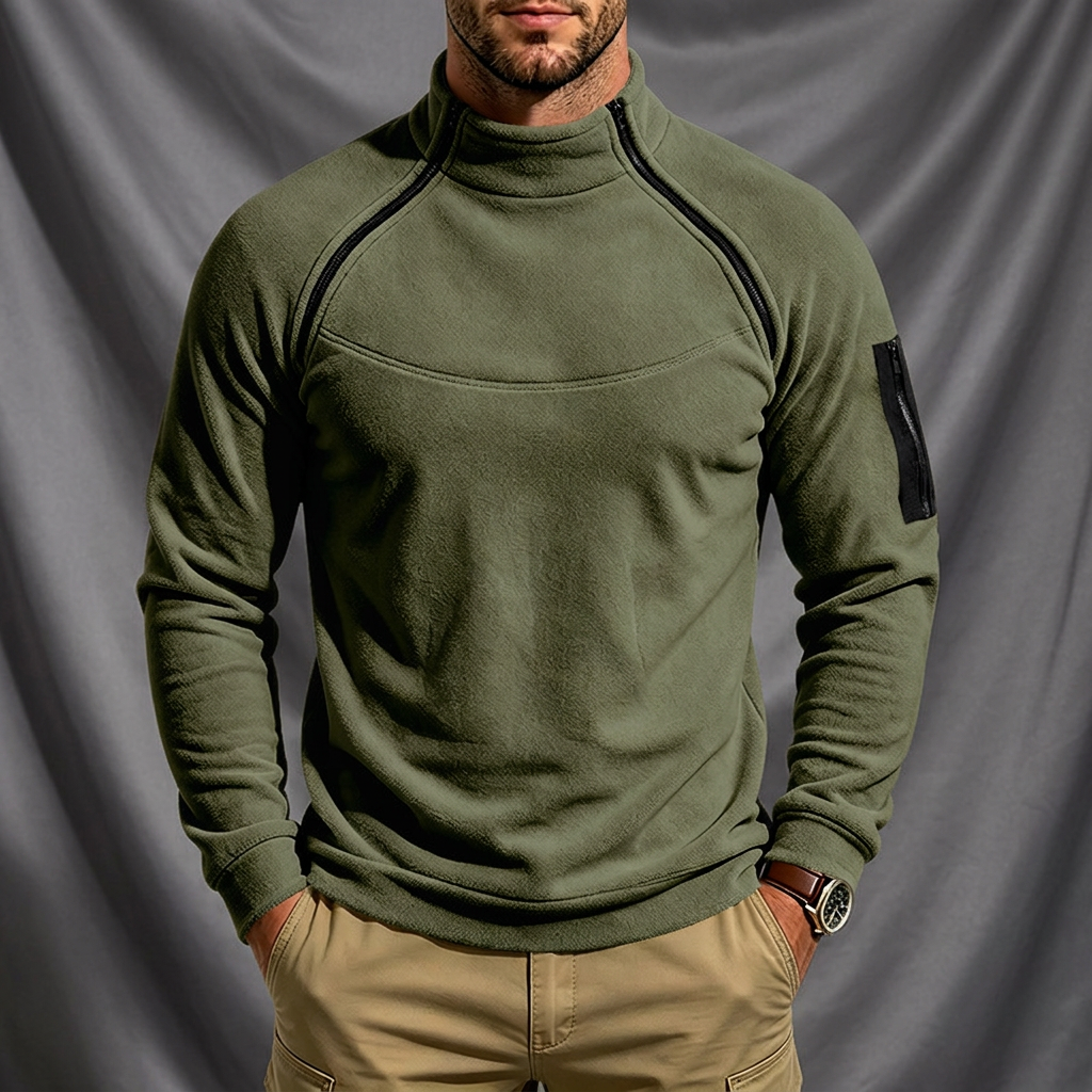 Blake Holloway Dual-Zip Stand Collar Pullover