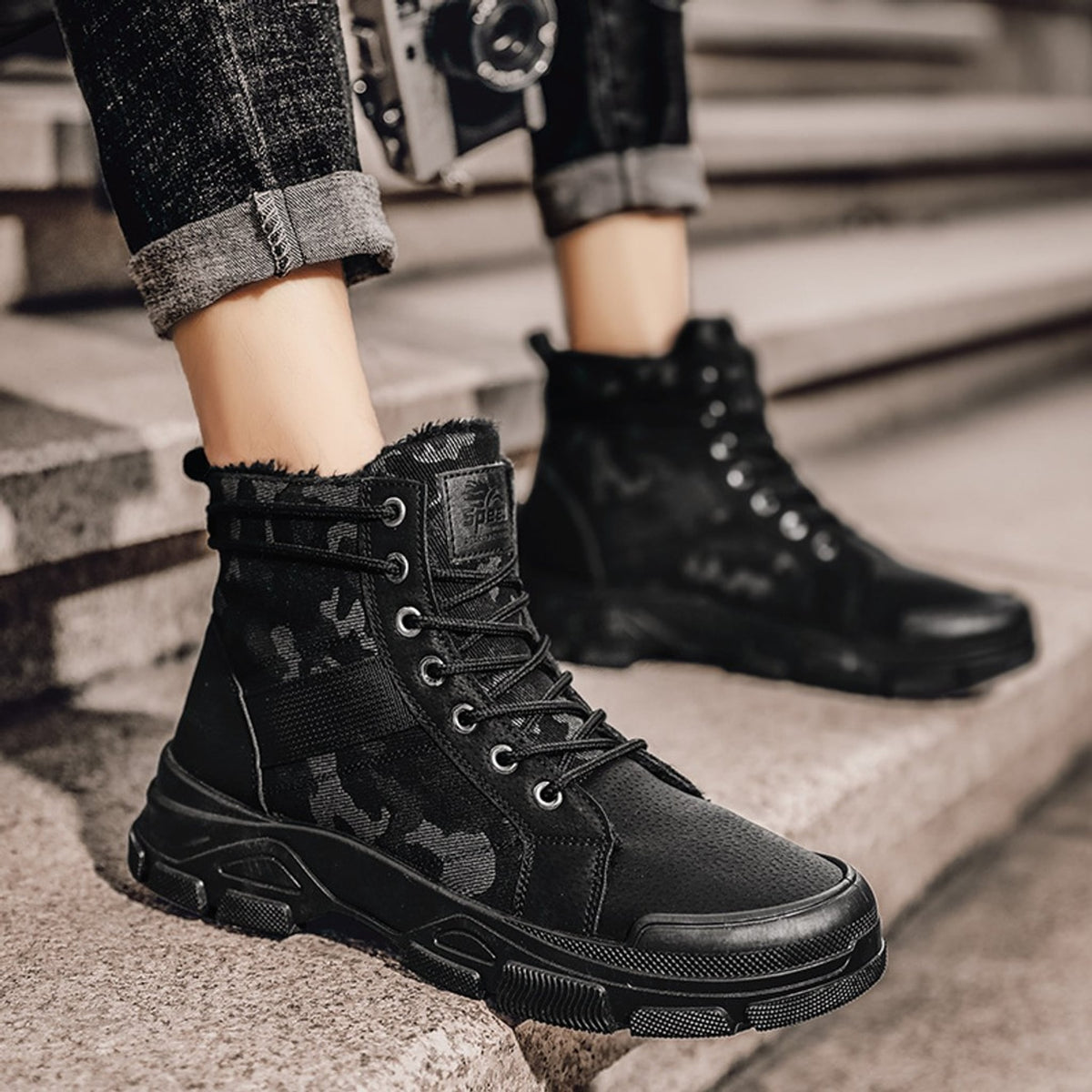 Ridge Rugged Camouflage Work Boots
