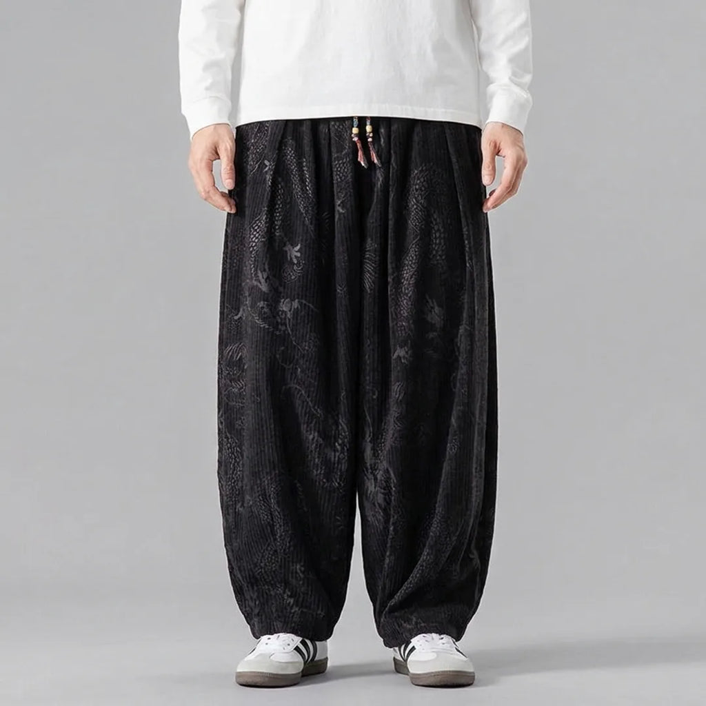 Donovan Dragon Baggy Drawstring Pants